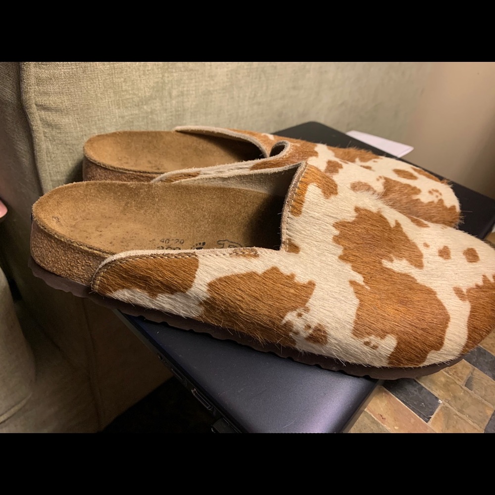Birkenstock Birkis calf hair clogs